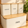 Latas organizadoras azúcar, yerba, cafe y pan
