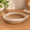 Cesta tejida con hilo