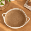 Cesta tejida con hilo