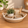 Cesta tejida con hilo